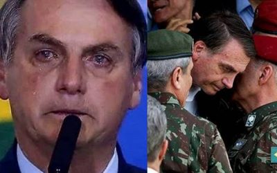 Desesperado Bolonaro chora pedia ajuda a militares
