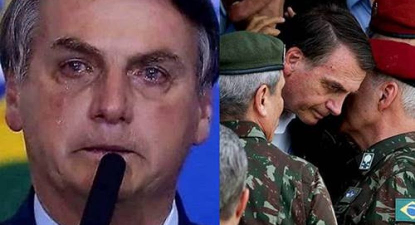 Desesperado Bolonaro chora pedia ajuda a militares