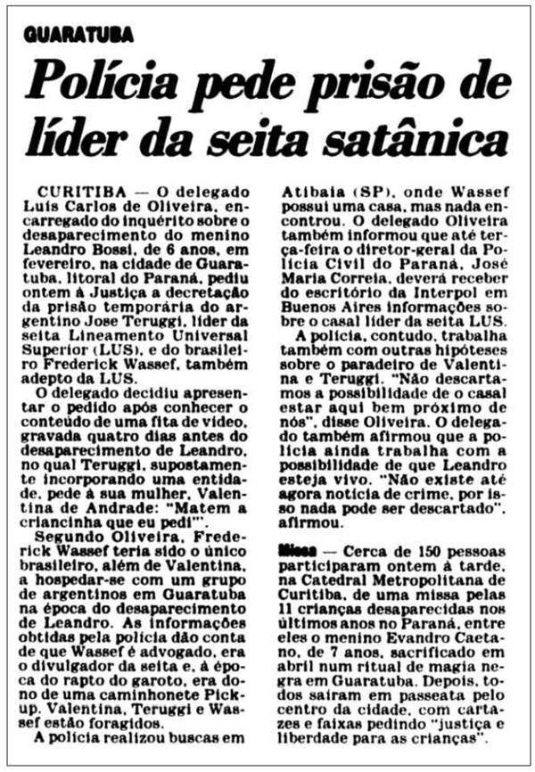 Advogado de Bolsonaro participava de seita satânica