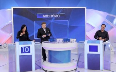 Programa Silvio Santos recebe Gretchen