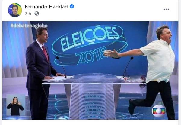 Haddad zomba de Bolsonaro usando meme
