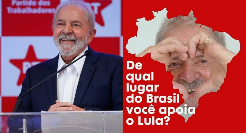 De qual lugar do Brasil você apoia o Lula