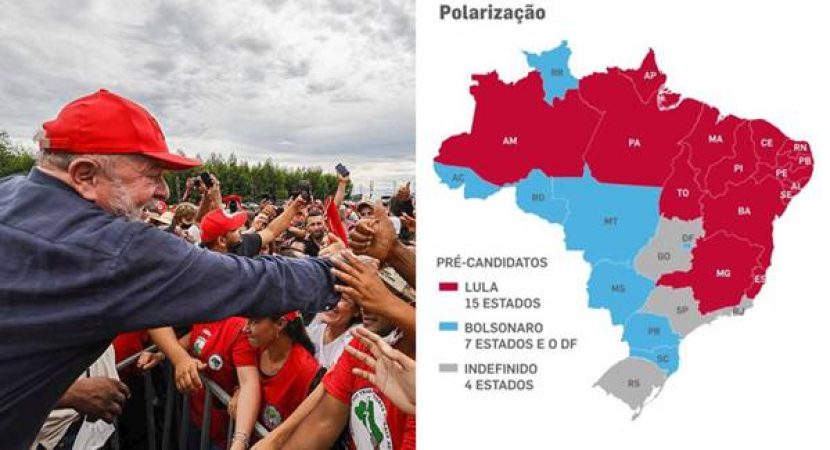 Lula lidera as intenções de votos em 15 estados brasileiros