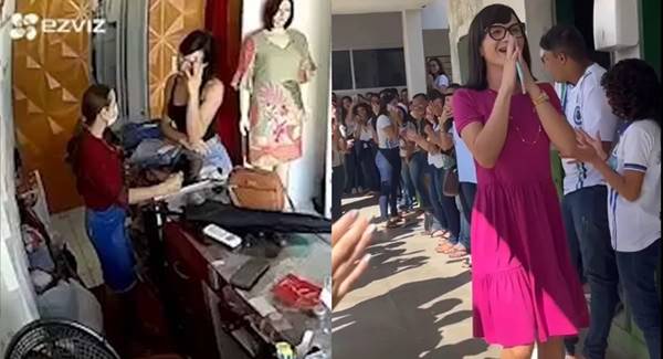 Professora recebe homenagem de alunos após sofrer transfobia em loja no Ceará