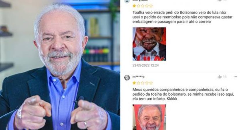 Bolsonaristas ficam furiosos ao comprar toalha de Bolsonaro e vendedor entregar a de Lula