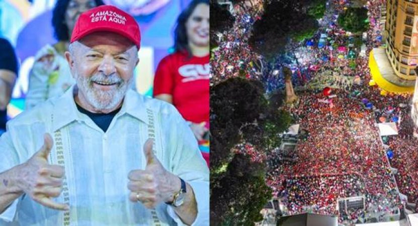 Lula reúne mais de 50 mil pessoas em ato no Rio de Janeiro