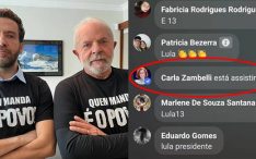Carla Zambelli é paga no pulo assistindo a live de Lula com André Janones