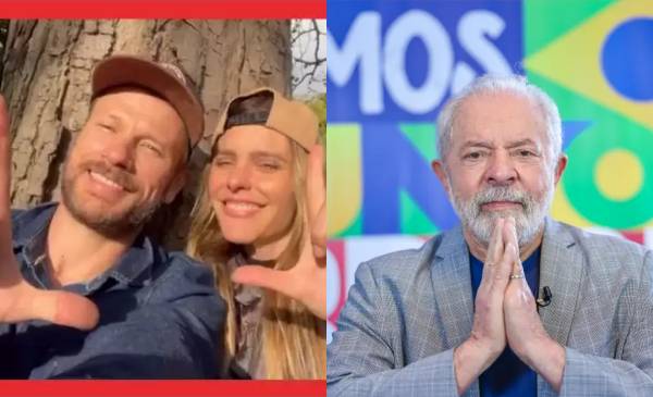 Rodrigo Hilbert e Fernanda Lima fizeram o ‘L’ declarando voto em Lula