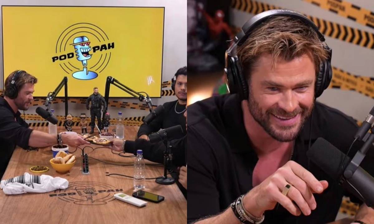 🎙️Podcast 🎙️ Chris Hemsworth ator de THOR NO BRASIL 😱 … #podcast #c