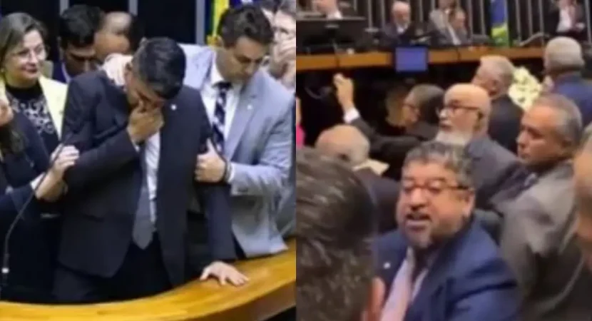 Bolsonarista chora após levar tapa