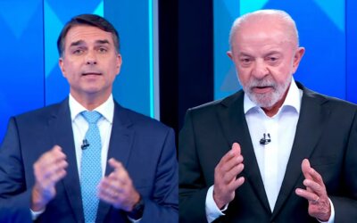 Debate Lula Flavio Bolsonaro audiencia Globo